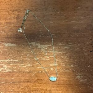 Kendra Scott Gold and Light Blue Elisa Necklace